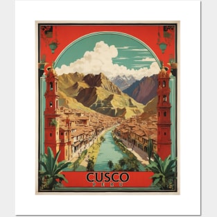 Cusco Peru Tourism Vintage Poster 2 Posters and Art